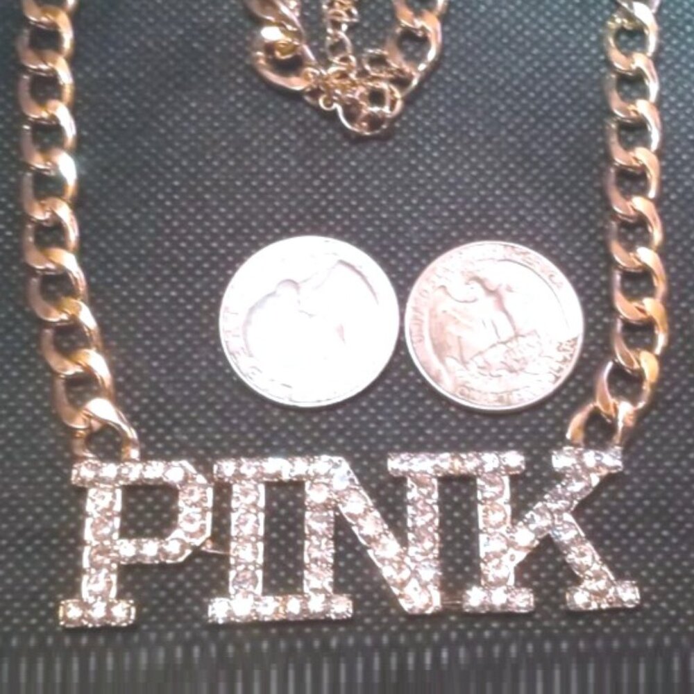 PINK - Bling Bling Gold Necklace